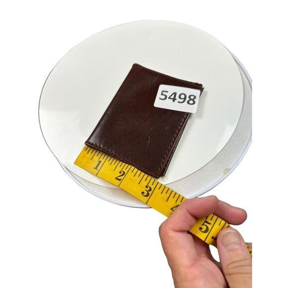 Vintage Brown faux Leather Bi-Fold Wallet - Picture 8 of 8